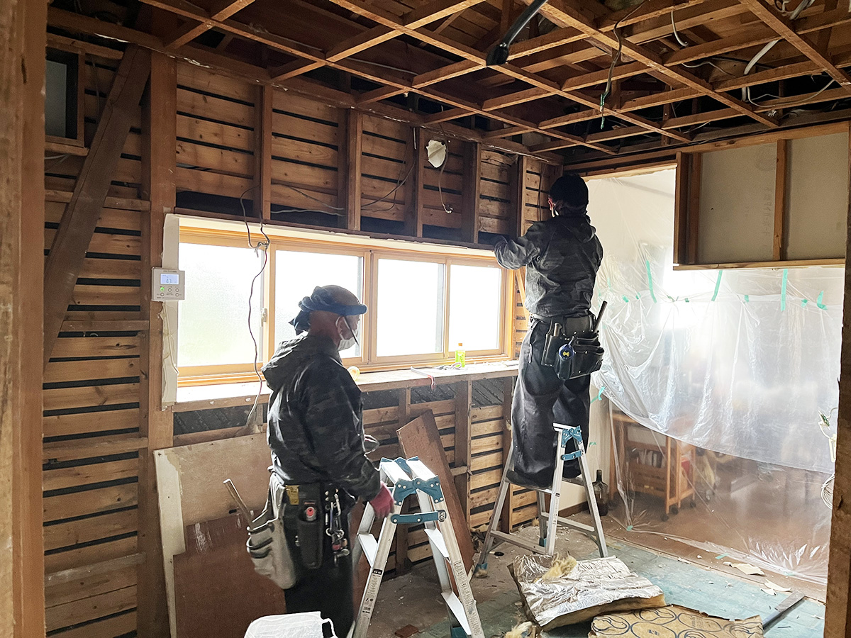 施工作業中の写真