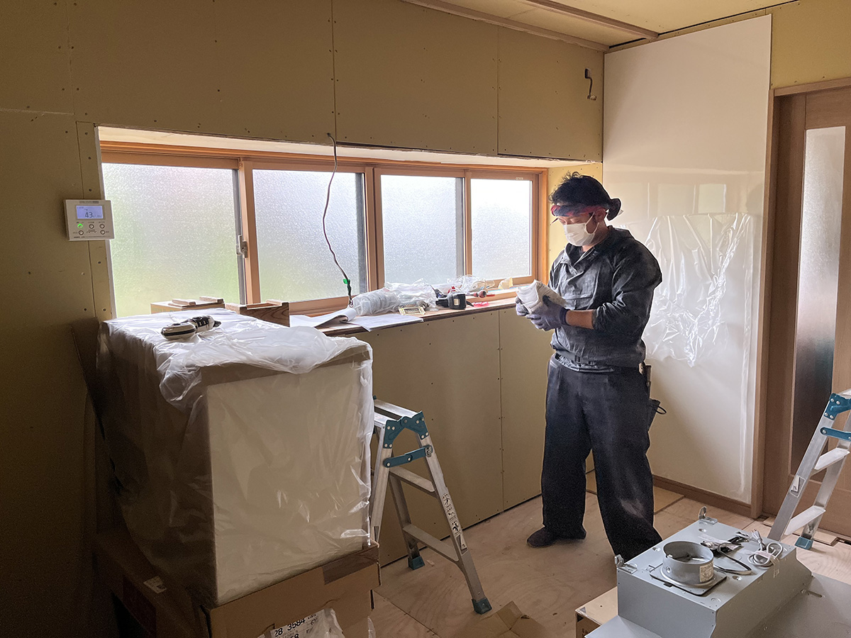 施工作業中の写真